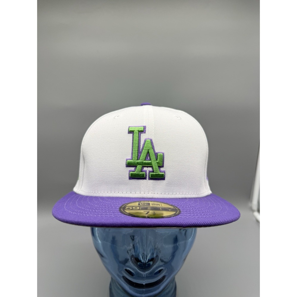 LA Dodgers New Era 59FIFTY 2020 World Series Patch Size 7 1/2 White Purple NEW